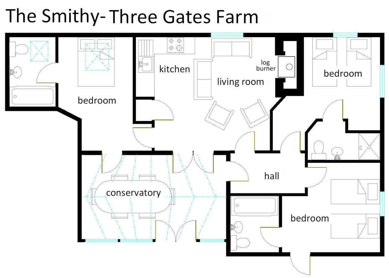Three Gates Farm Holiday Cottages Huntsham Exterior photo